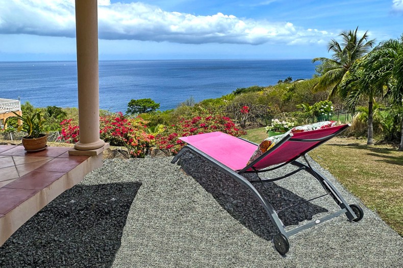 terrasse studio vue caraibes