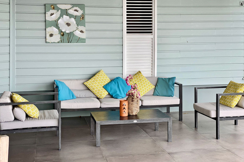 Salon sur la terrasse