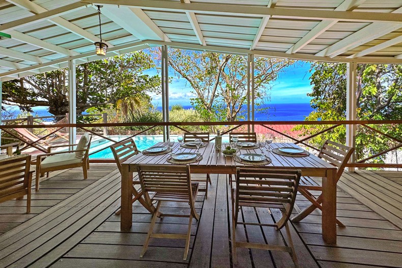 Location Martinique Ti Carbet Maison 3 chambre piscine vue Mer