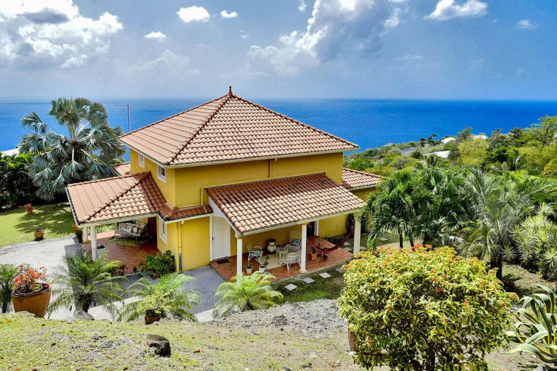 Location villa vue mer caraibes