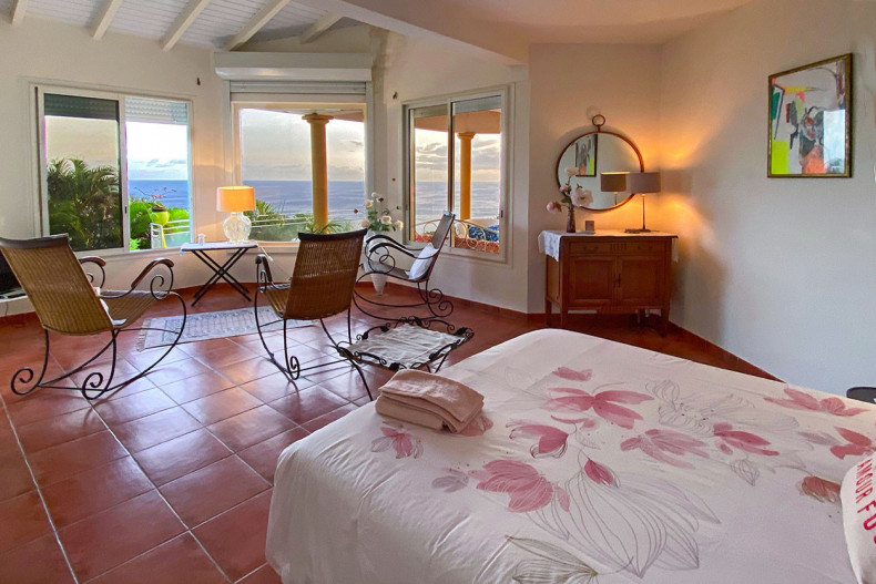 Location villa vue mer caraibes