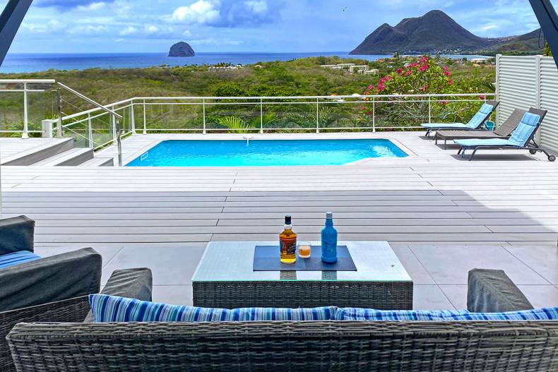 location superbe villa vue diamant piscine spa