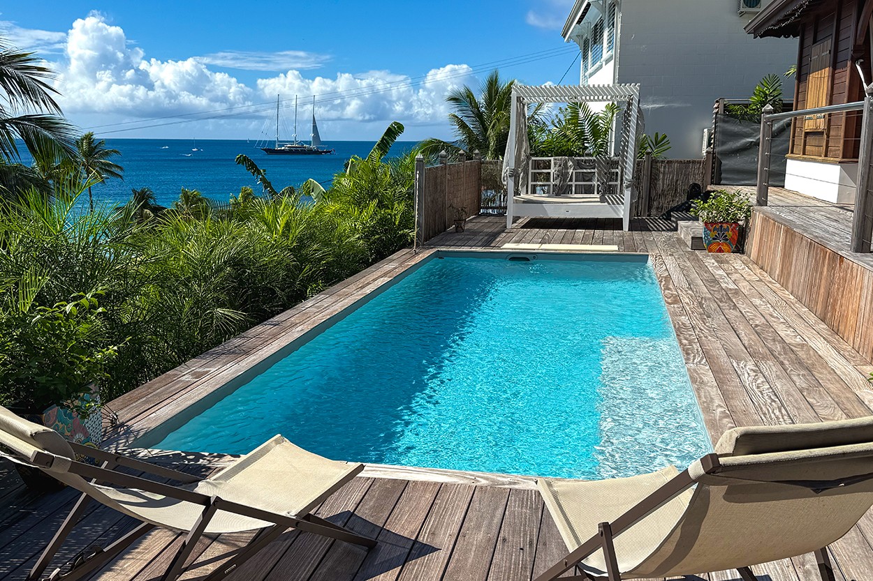Villa de la BAIE de GRANDE ANSE location Martinique piscine vue mer - 