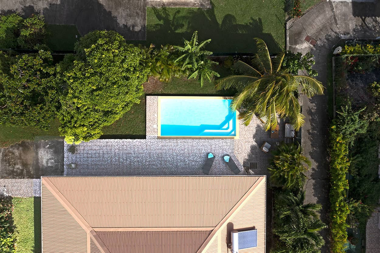 plan villa le Vauclin piscine Cap Antilles