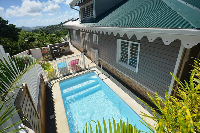 Le VERGER TROPICAL Location villa Le Marin Martinique piscine privée - La piscine du verger Tropical