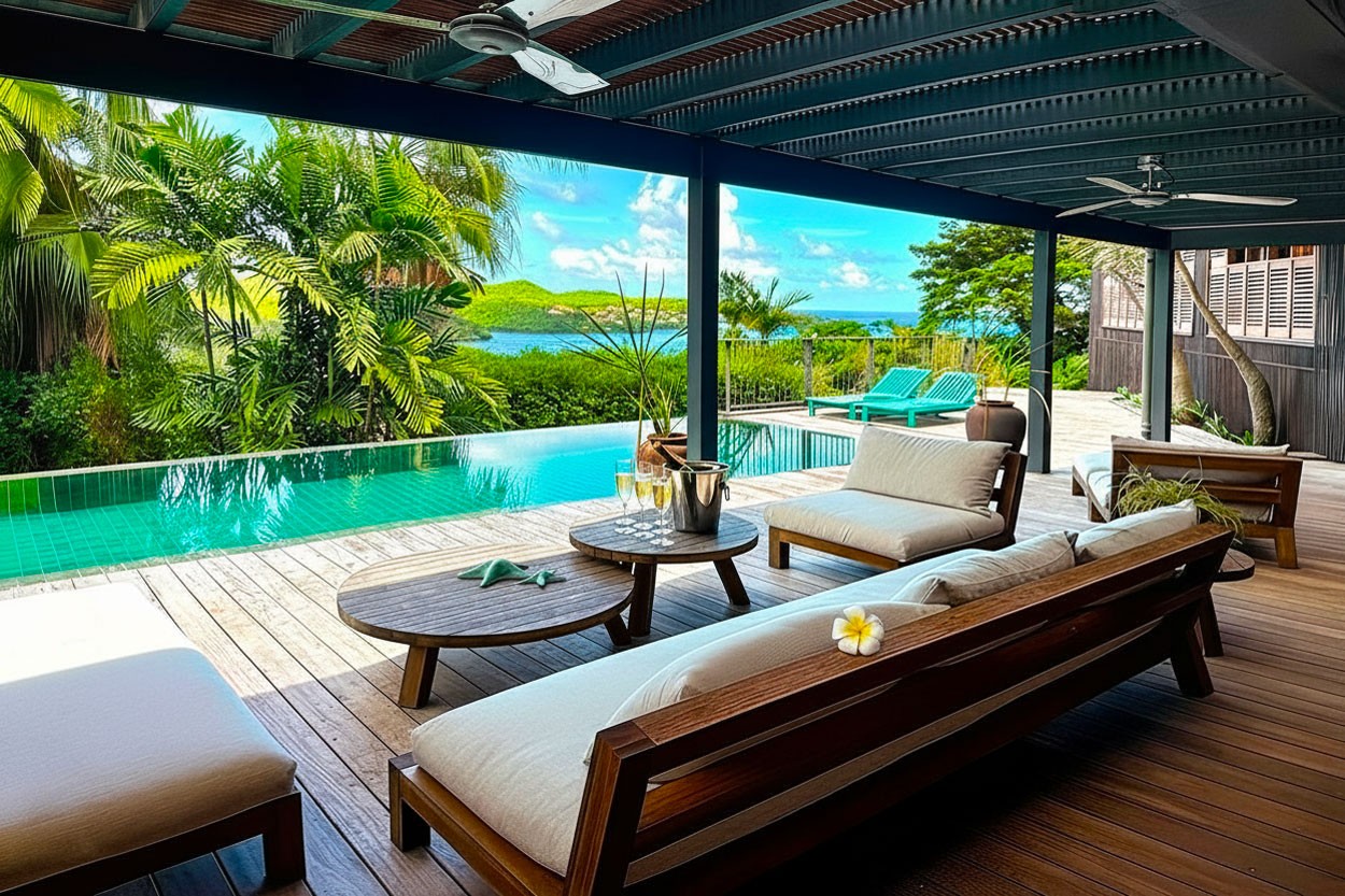 Luxury villa in Atlantique le François, 5 bedrooms, pool, sea view, rental in Martinique - Bienvenue à la villa de Luxe à la Pointe Thalémont