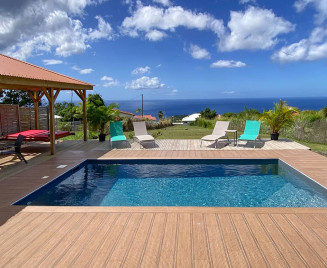 VILLA le carbet piscine vue mer kaz belle vue