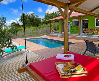 Villa le Carbet piscine vue mer Kaz belle vue