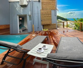 Location piscine vue mer --T2 Sainte-Luce