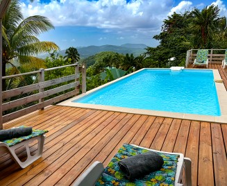 Villa piscine Martinique hauts rivière salée