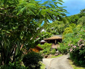 arrivée villa de la baie de grande Anse