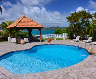 Location grand e villa piscine villa haut sable blanc