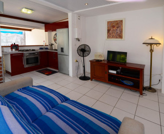 Le saon tv du bungalow plage