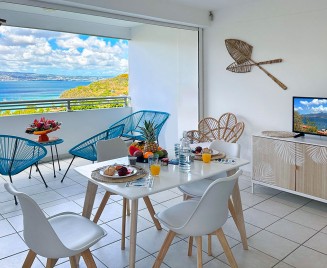 Location trois ilets appartement Azur vue mer