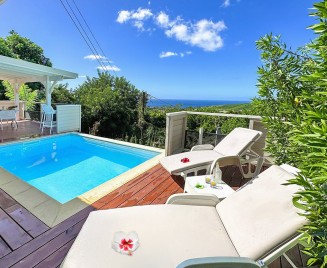 location bungalow le carbet avec piscine