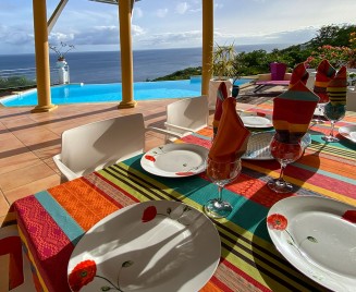 Location villa vue mer caraibes piscine